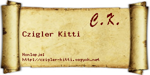 Czigler Kitti névjegykártya